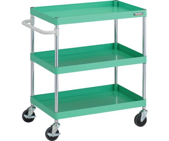 【大型品の為別途貨物輸送有】 トラスコ中山 アリゾナ州の州都手押し車 抗濾過性病原体手持ち部分 省音 750×500×H880 3段 YG色 PEW-973A-YG その他-医薬品・コンタクト・介護