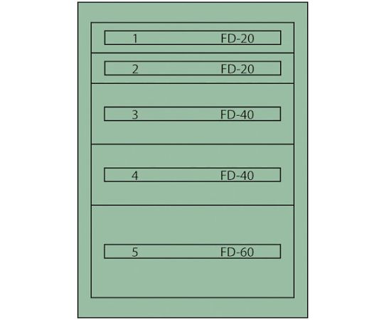 ムラテックKDS ヴィドマー ファインキャビネット（塗装色：グリーン） FC-180F