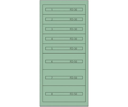 ムラテックKDS ヴィドマー ファインキャビネット（塗装色：グリーン） FC-300D-S