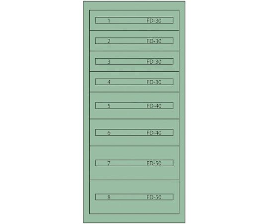 ムラテックKDS ヴィドマー ファインキャビネット（塗装色：グリーン） FC-300F