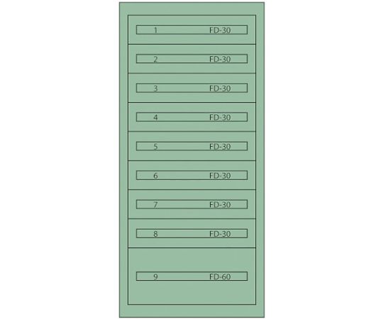ムラテックKDS ヴィドマー ファインキャビネット（塗り付ける色：緑であること） FC-300H
