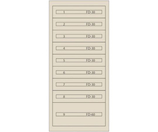 ムラテックKDS ヴィドマー ファインキャビネット（塗り付ける色：象牙色） FC-300H-IV