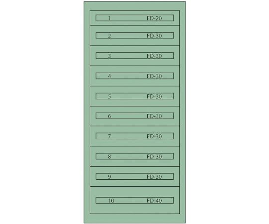 ムラテックKDS ヴィドマー ファインキャビネット（ペンキ塗り色：緑であること） FC-300L