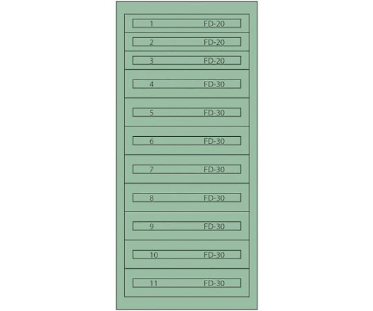 ムラテックKDS ヴィドマー ファインキャビネット（塗り付ける色：緑であること） FC-300M