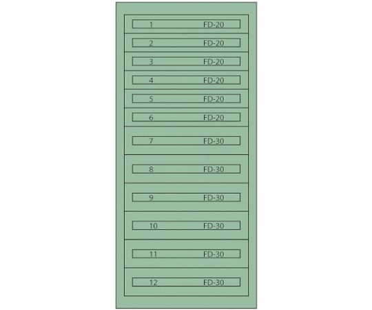 ムラテックKDS ヴィドマー ファインキャビネット（塗り付ける色：緑であること） FC-300N