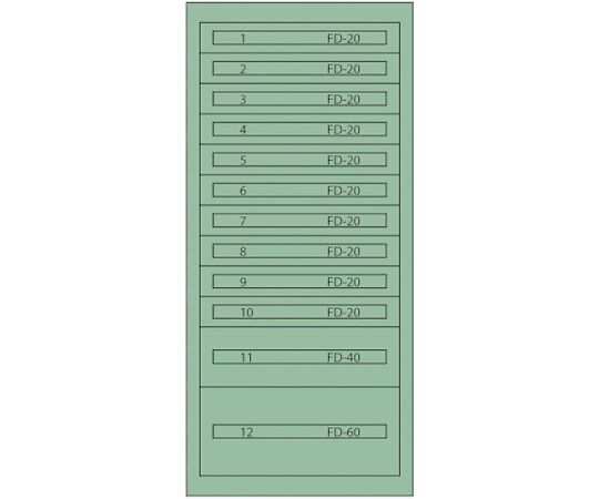 ムラテックKDS ヴィドマー ファインキャビネット（塗り付ける色：緑であること） FC-300O