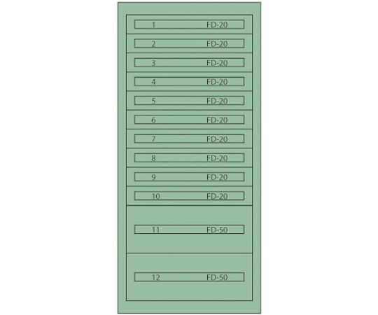 ムラテックKDS ヴィドマー ファインキャビネット（塗り付ける色：緑であること） FC-300P