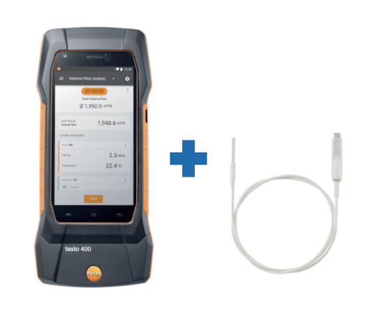 テストー（Testo） testo400 + Pt100 軟らかい気温プローブ TD20-400-13 治療機器-医薬品・コンタクト・介護