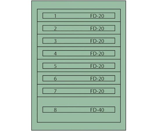 ムラテックKDS ヴィドマー ファインキャビネット（塗装色：グリーン） FC-180S