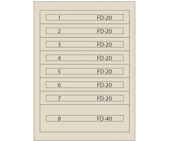 ムラテックKDS ヴィドマー ファインキャビネット（塗装色：アイボリー） FC-180S-IV