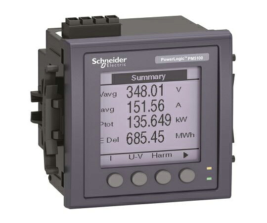 シュナイダーエレクトリック デジタル電力計 LCD パルス出力 92 x 92 mm PM5000シリーズ METSEPM5111