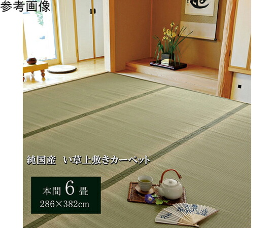 アズワン 純国産 い草 上敷き 引っ敷き 双目織 『草津』 本間6畳（約286×382糎） 1010020015602