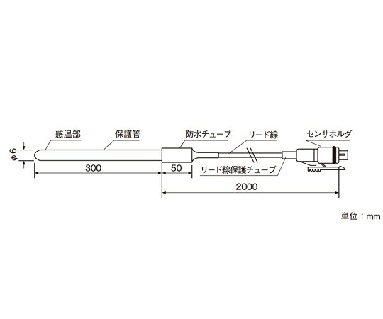 チノー 金属元素防御すること管付熱度検出器 -40～60℃ MR9301A30