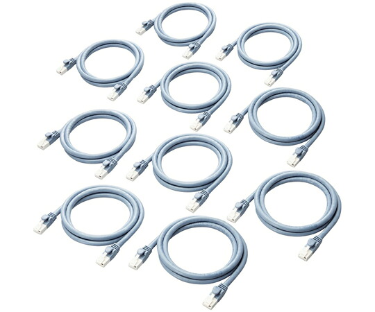 エレコム ローカルエリアネットワーク有線テレビ CAT6A相応う EU RoHS申し付ける判定基準 爪折れ押しとどめる 飾り気の無い包み遣りかた 1m 青み 10個仕掛ける LD-GPAT/BU1/RS1