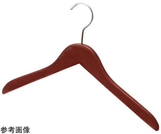 アズワンカタログ生産品 木製ハンガー 赤銅色 平型（メープル）W42糎 60本入 入数:1仕掛ける(60本入) 61-799-19-4