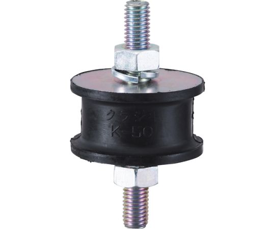 倉敷化工 丸形防振ゴム KA形 許容荷重（Z方向/12400N、X方向/2500N） 入数:1個 KA-100