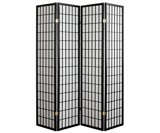 ミヤグチ企販 ハイタイプ障子 4連スクリーン BK 入数:1個 SKR-175