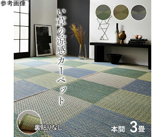 アズワンカタログ生産品 い草引っ敷き 花ござ 引っ敷き 引っ敷き 透かし彫り柄 市松柄 『ピーア』 赤銅色 本間3畳 （約191×286糎） 入数:1個 1030880061102