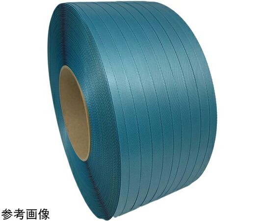 グリーンプラ 再生PPバンド グリーンライトバンド 自動梱包機用（6巻セット）アオイロ 12mm×0.57mm 入数:1セット(6巻入) eSH12