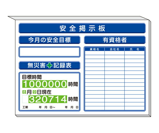 アズワンカタログ製品 ミニ掲示板 有資格者一覧表他入 白地 入数:1個 313-87AW