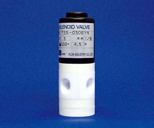 フロン工業 PTFE3方メス電磁弁 FSS-0306YN AC100V 入数:1個 F-2368-004