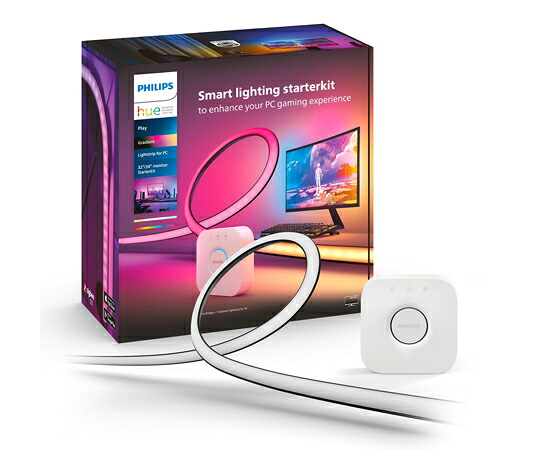 フィリップス Philips Hue Play グラデーションライトリボン PC 32-34インチ専用 スターターセット 入数:1セット PHPC32S