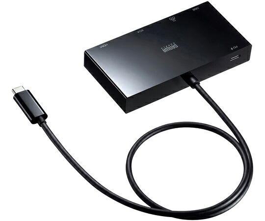 サンワサプライ USB Type-Cモバイルドッキングステーション 入数:1仕掛ける USB-3TCH30BK