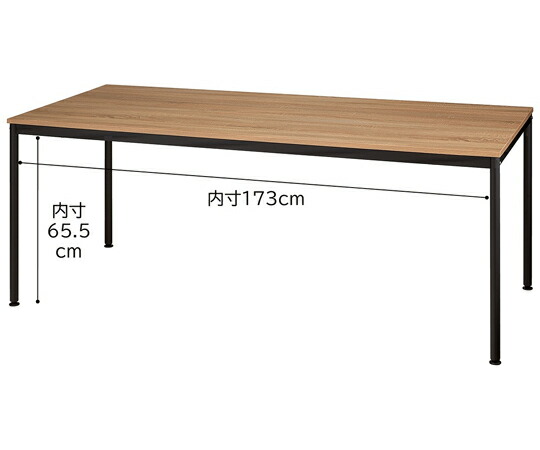 アズワンカタログ製品 ミーティングテーブル ラスティック柄天板 180×80cm 入数:1台 61-812-84-3