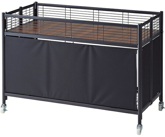アズワンカタログ製品 中折れワゴン ブラック×ブラックテント W120cm 入数:1台 61-797-48-1
