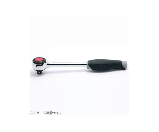 山下工研 3/8インチ（9.5mm）ラチェットハンドル（樹脂グリップ）全長200mm 1個 3752J