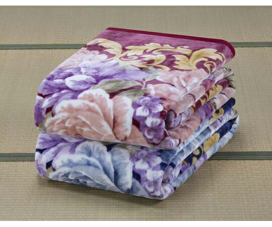 ファミリー・ライフ 豪華な花柄ニューマイヤー毛布 1セット(4枚入) 1セット(4枚入) a33449