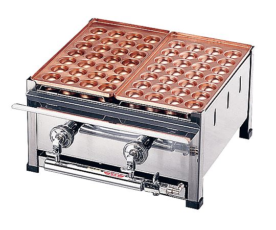 カンダ KD 銅たこ焼台 2連セット D（36穴×1枚） 1個 067052-01D