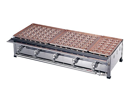 カンダ KD 銅たこ焼台 5連セット A（28穴×5枚） 1個 067055-01A