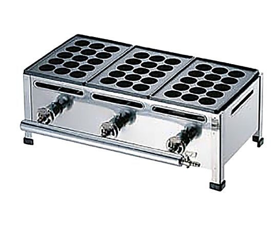 カンダ AKSたこ焼台（15穴用）2枚掛セット 1個 067006