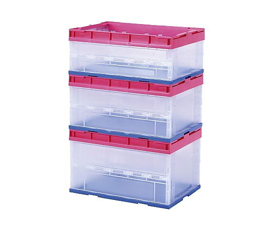 本間冬治工業 折りたたみコンテナ クリアー・ピンク HO-50-PC（50） 1個 027161