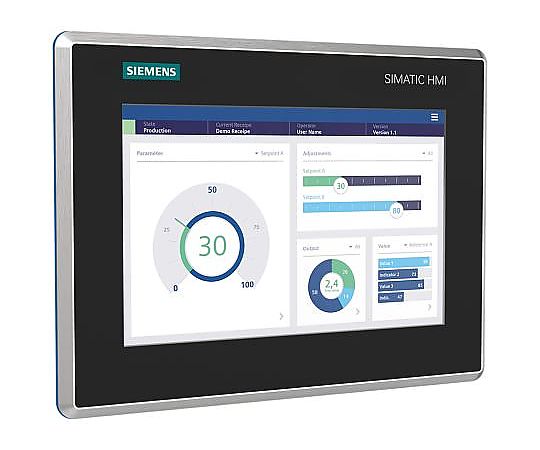 Siemens HMIディスプレイ Siemens HMIパネル サイズ：10.1インチ, 6AV2128シリーズ 1個 6AV2128-3KB40-0AX0