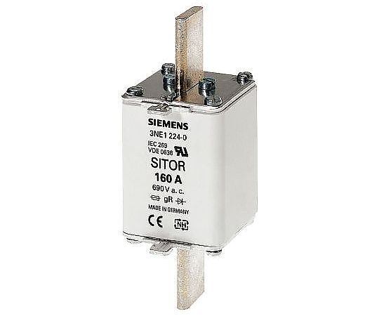 Siemens タグヒューズ Siemens センタータグヒューズ 定格電流 200A 690V 1袋（3個入） 1袋(3個入) 3NE1225-2