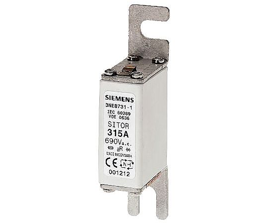 Siemens タグヒューズ Siemens スロットタグヒューズ, 定格電流 25A, 690V 1袋（10個入） 1袋(10個入) 3NE8715-1