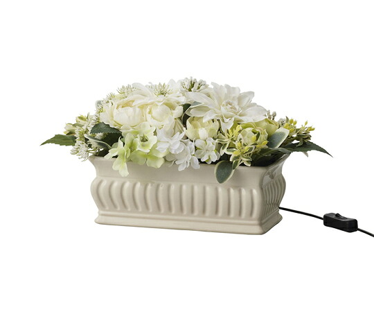クレイ Fleur de gratitude(フルール ドゥ グラティチュード)アイボリー 30L23W20H 1個 675-302-301