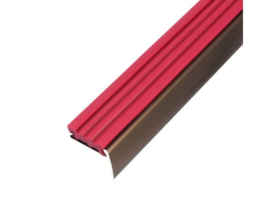 日中製作所 ノンスリップ タイヤ付 レッド 穴あき 2000mm 1本 D113U-2H-1