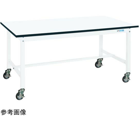 サカエ 中量御役目台（KT印字機/首尾一貫した耐荷重300kg/メラミン天板/H825/キャスター付） 1800×600×825粍 1台 KT-683MBW