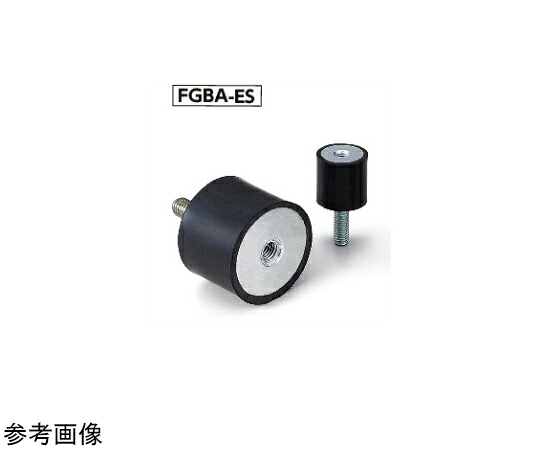 鍋屋バイテック 防振天然ゴム ゴムバンパ（片側めねじ・片側おねじ） FGBA-ES/FGBAS-ES 1個 FGBA-100-75-M16-ES-55