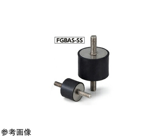 鍋屋バイテック 防振ゴム ゴムバンパ（両側おねじ） FGBA-SS/FGBAS-SS 1個 FGBAS-100-40-M16-SS-55