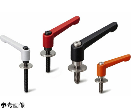 鍋屋バイテック クランプレバー 平座金組み込みタイプ（おねじ） LDM-LW・LDMS-LW 1個 LDMS-10-80-LW30-RD 4,131円
