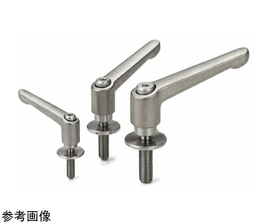 鍋屋バイテック クランプレバー 平座金組み込みタイプ（おねじ・オールステンレス製） LDMS-LW-NI 1個 LDMS-10-40-LW30-NI
