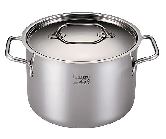 江部松商事 Gastro 443 半寸胴鍋（蓋付）24cm 1個 7685210