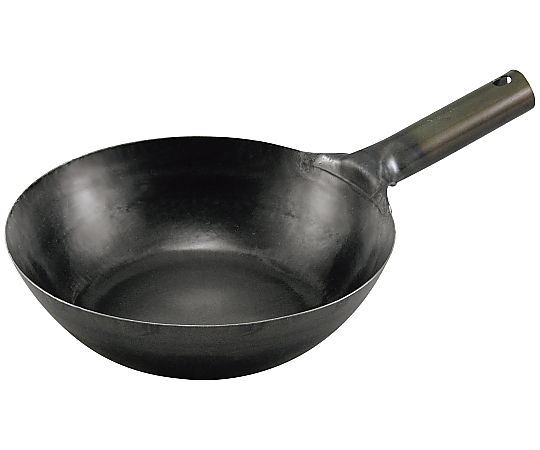 江部松商事 山田 鉄中華片手鍋 36cm 底平型 IH用（板厚2.3mm） 1個 1025160