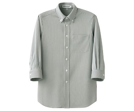 セブンユニフォーム ストライプシャツ・七分袖 CH4498-8 L ホワイトグレー 1個 2223960 7,371円