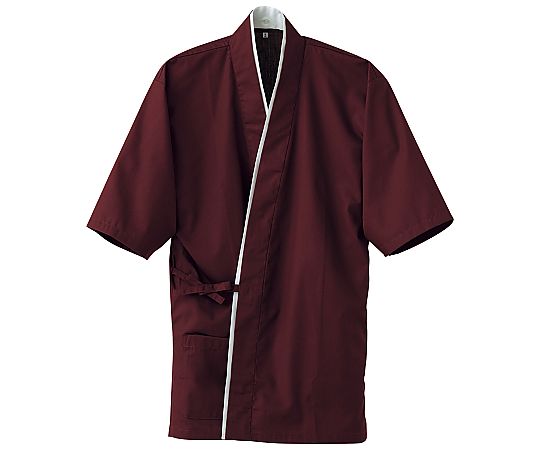 セブンユニフォーム 作務衣上衣 EA3061-2（男女兼用）えんじ L 1個 1065290