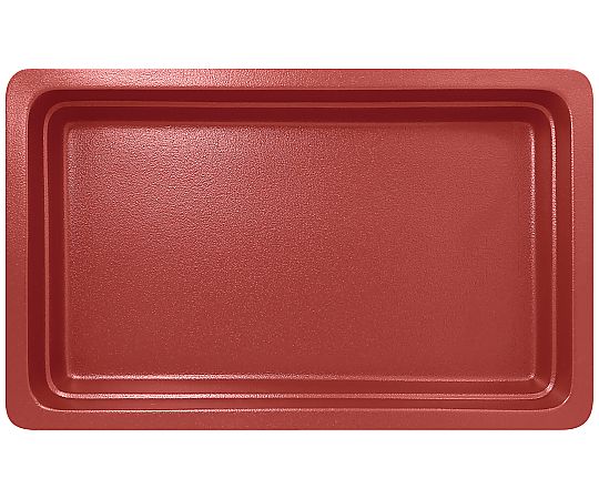 アズワンカタログ生産品 ラックポーセレン ガストロノームパン 角型 浅 2/3 うす暗い赤いこと 1個 3034070